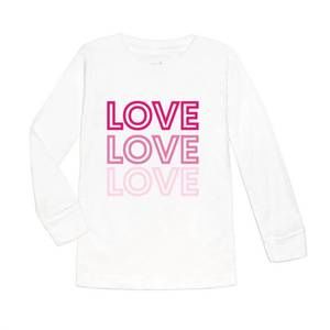 NEW SWEET WINK kids' love, love, love long sleeve shirt in white
